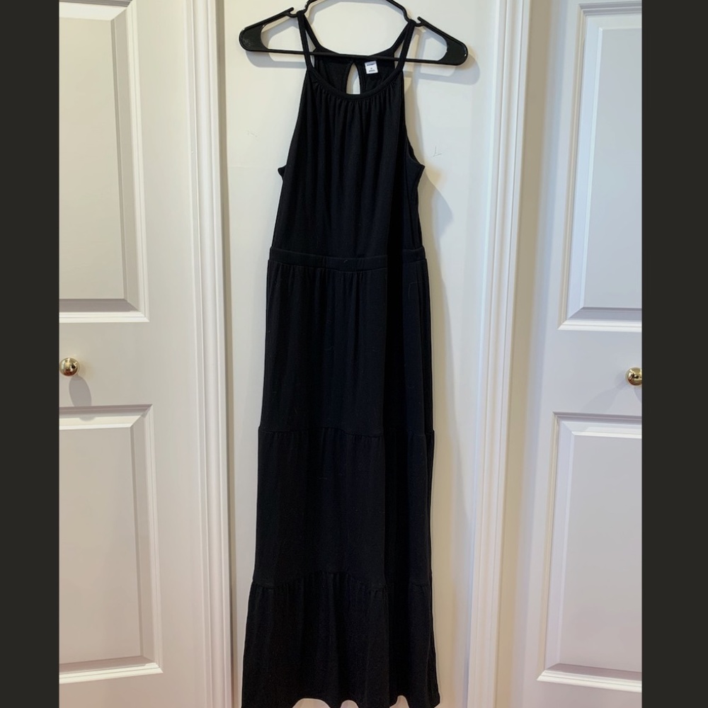 Black High Neck Maxi Sundress- Old Navy